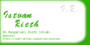 istvan rieth business card